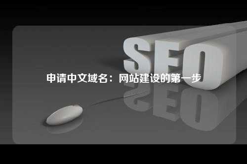 申请中文域名：网站建设的第一步